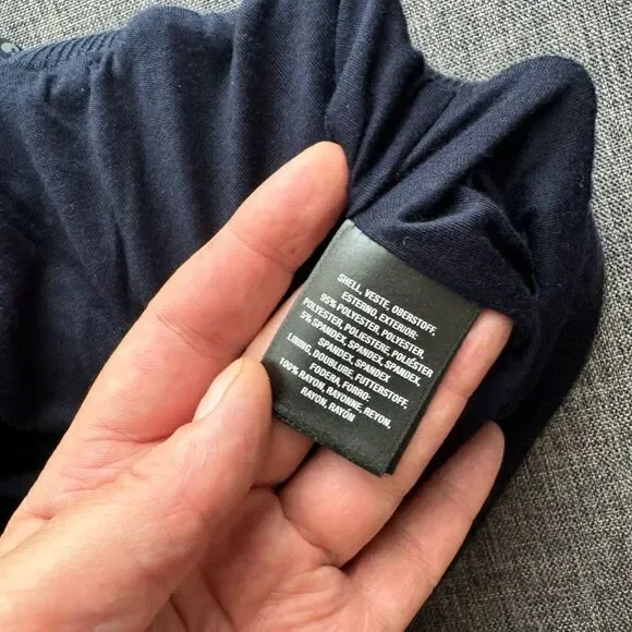 Anthropologie ett:twa Sequin Velvet Joggers Holiday Sparkle navy blue Medium M - Picture 4 of 16